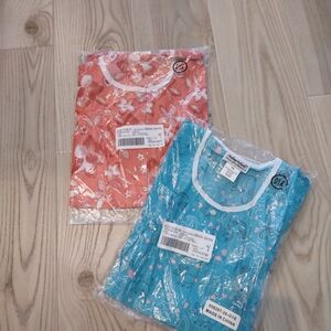 Anthony Richards 1X Nightgown Muumuu House Dress 2 Gowns Sleeveless New Button